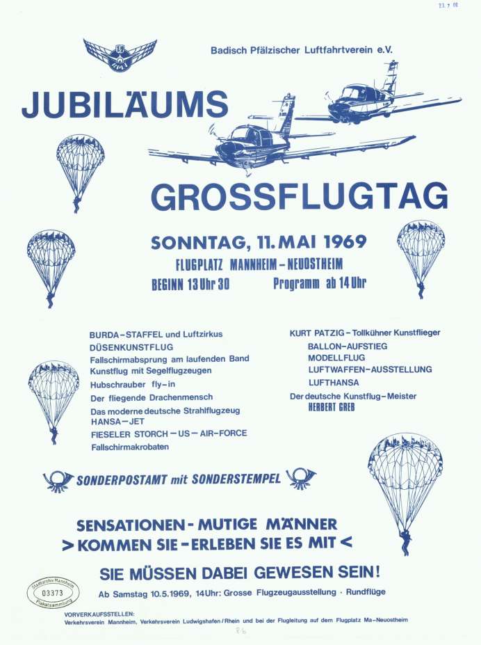 Plakat des Großflugtags 1969