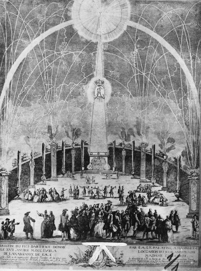 Feuerwerk zum Geburtstag der Kurfürstin Elisabeth Augusta, 1758