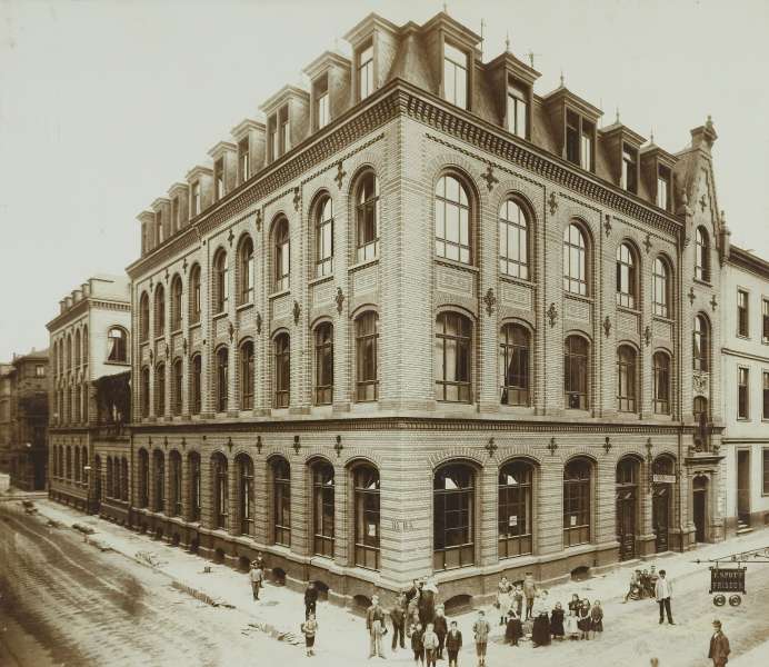 Volksküche Außenansicht Eckhaus, um 1914