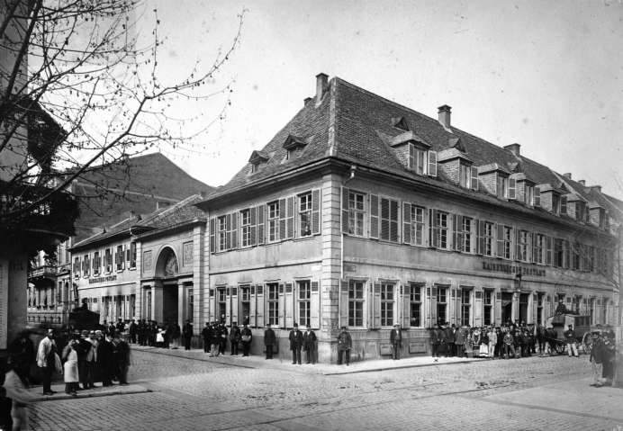 Kaiserliches Postamt in O 2 vor dem Abriss 1880