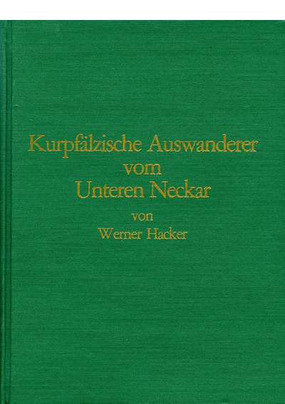 Cover-Abbildung: Kurpfälzische Auswanderer vom Unteren Neckar