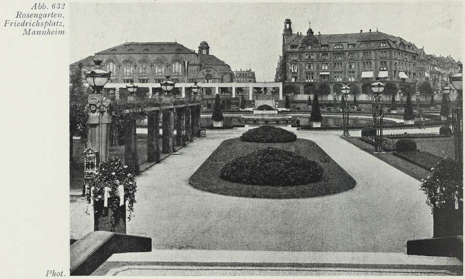 Friedrichsplatz in Mannheim um 1907