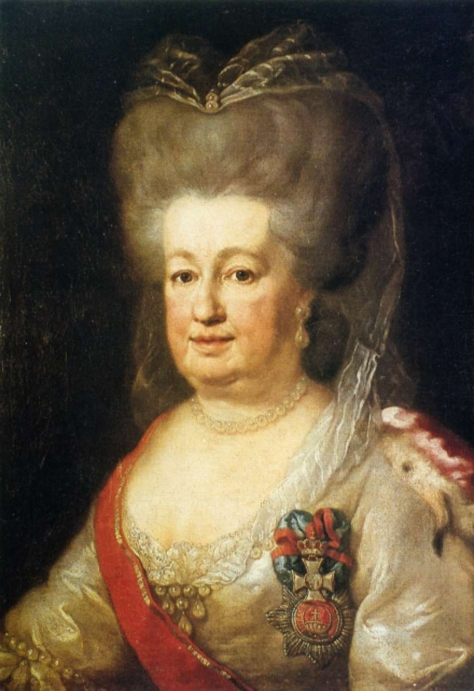farbiges Portrait von Elisabeth Augusta